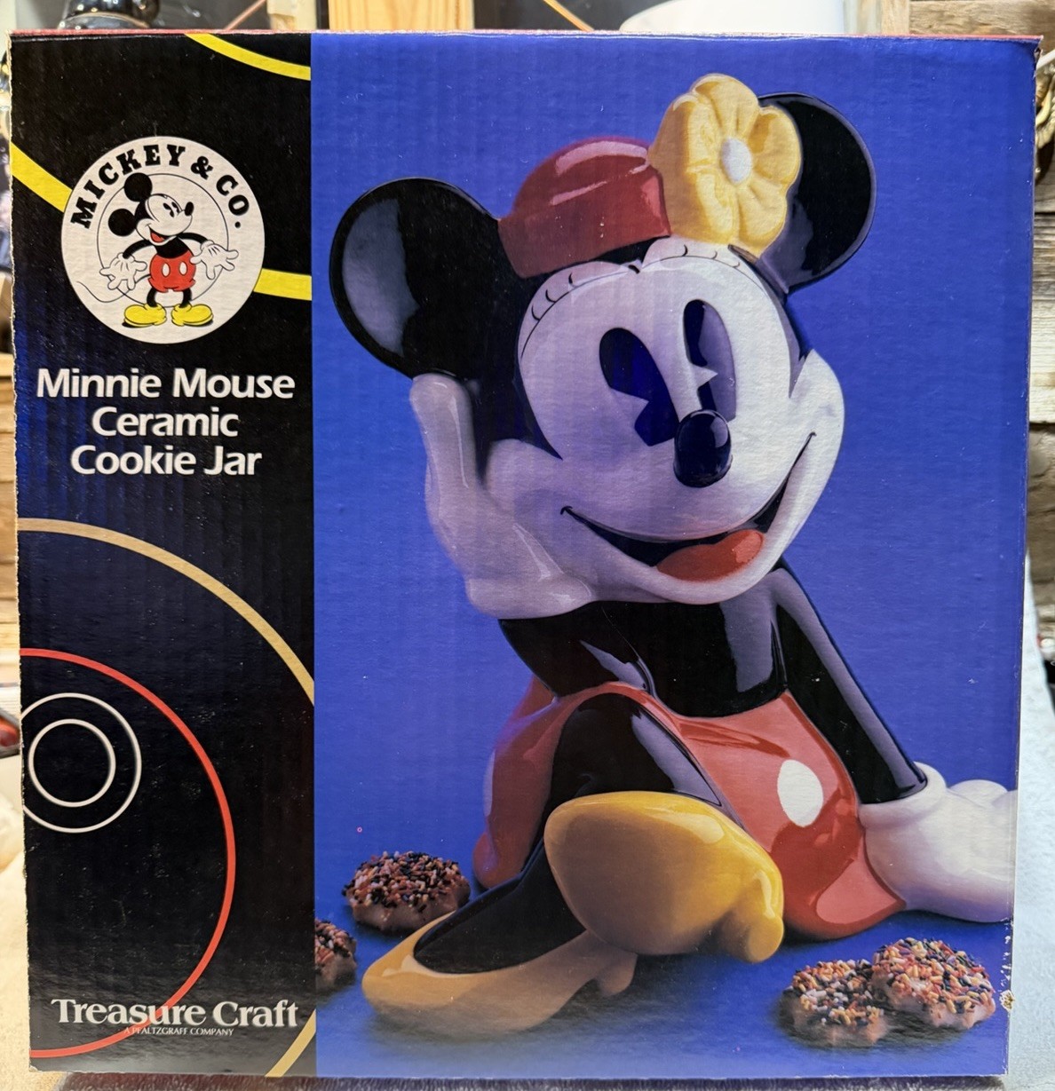 VTG/Minnie Mouse Ceramic Cookie Jar/NIB