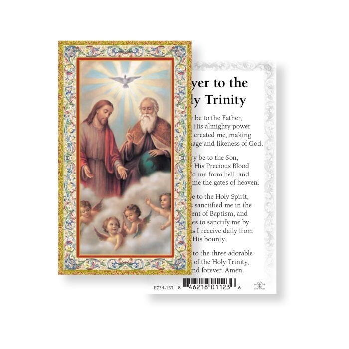 Prayer to Holy Trinity LAMINATED Holy Card (5-pack) with Two Free Bonus Cards