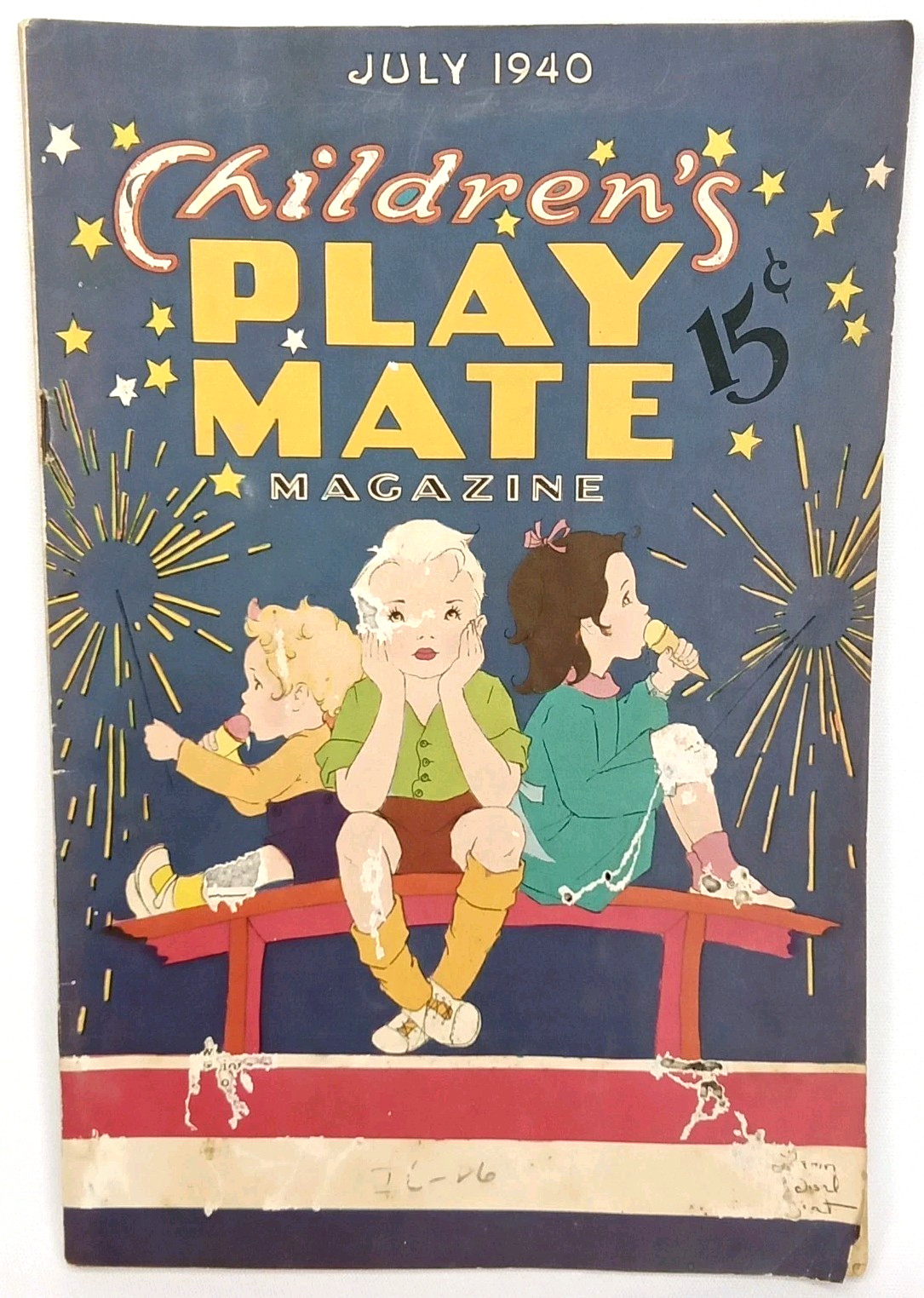 Antique 4th Of July USA's 250th Birthday 1940 Children's Play Mate New Arrival