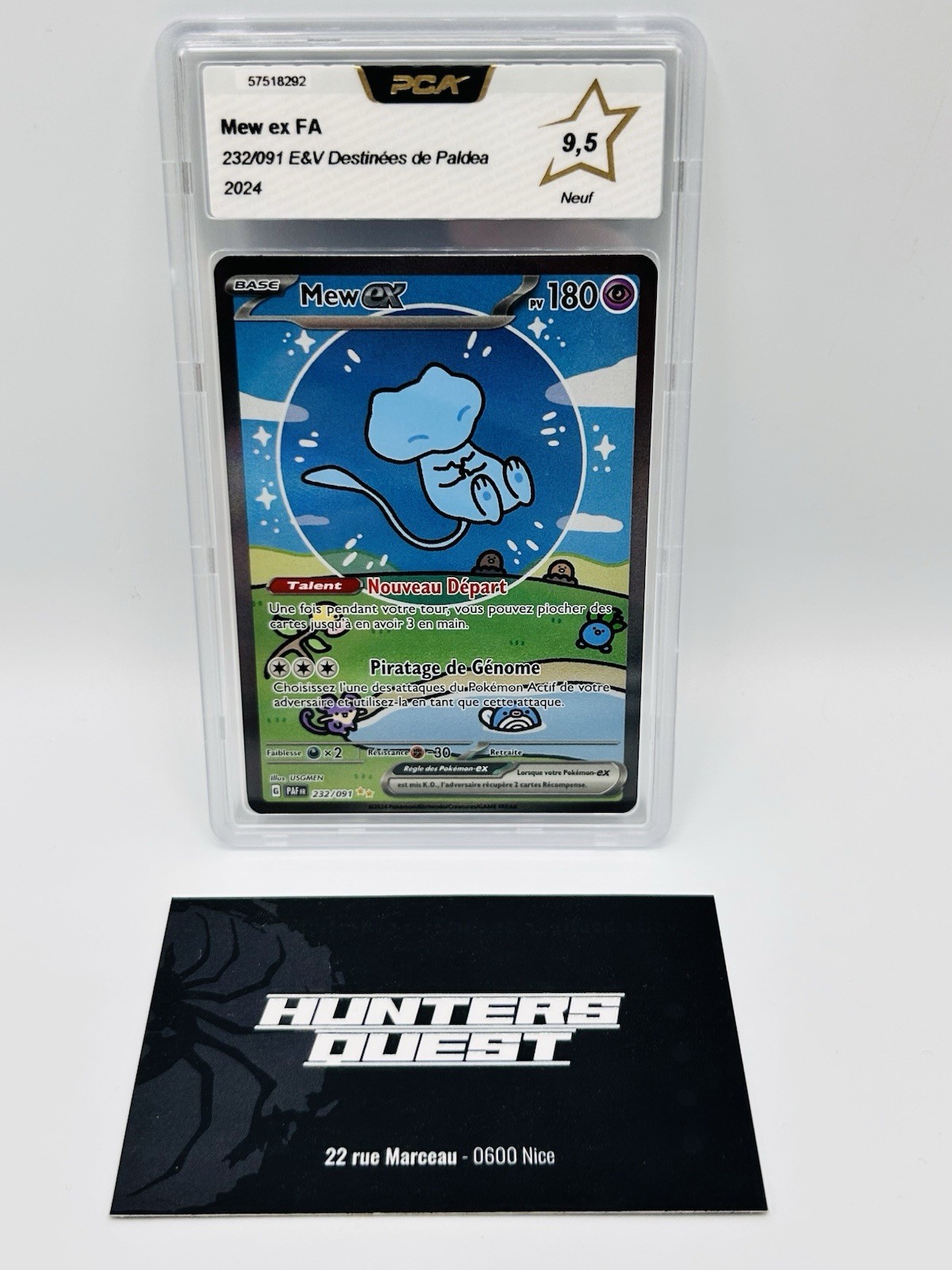 🇫🇷 PCA 9.5 Pokemon Mew Ex 232/091 PSA 9 PAF Mew Bubble