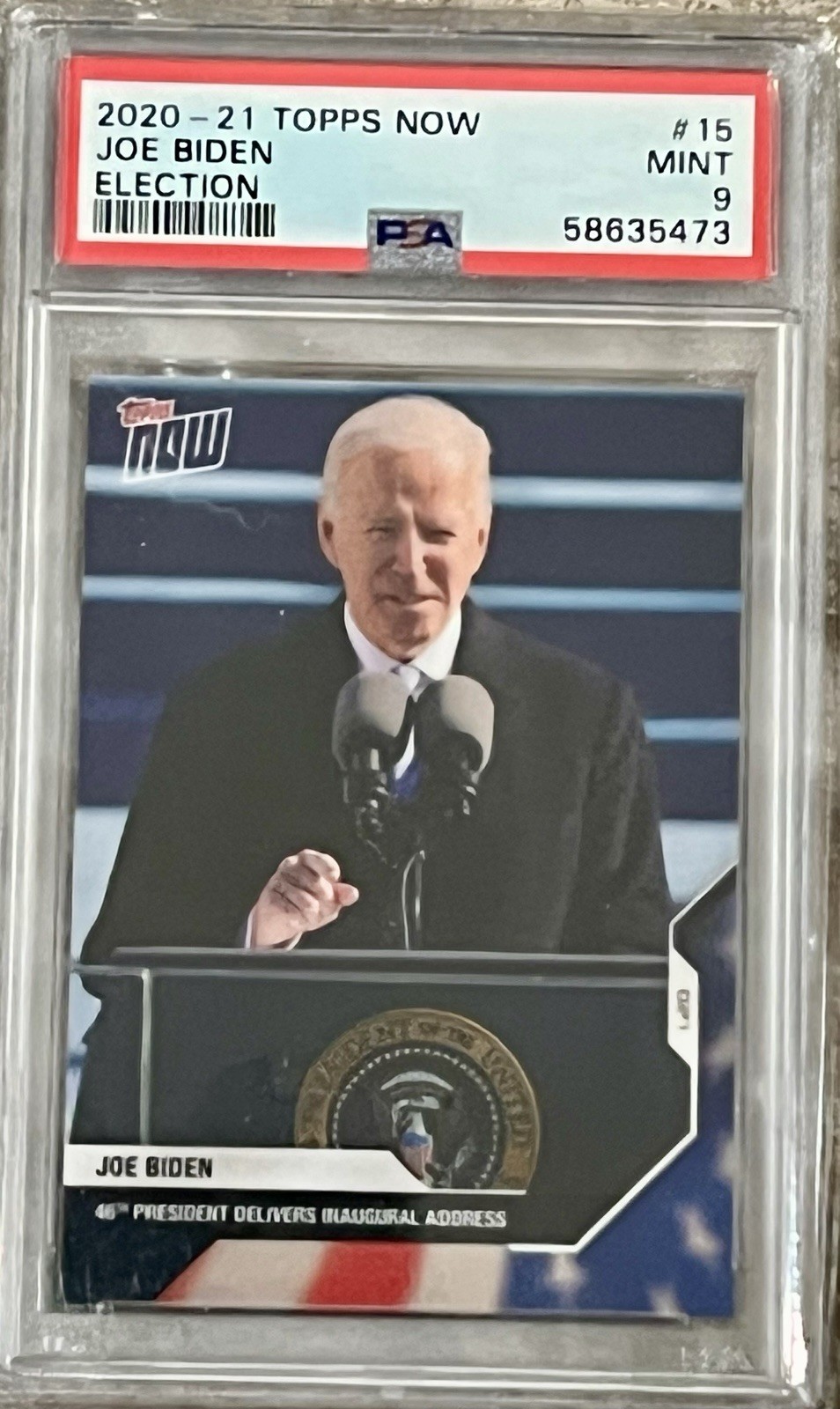 2020 Topps Now USA Election #15 - Joe Biden - Inauguration Day 🔥🔥🔥