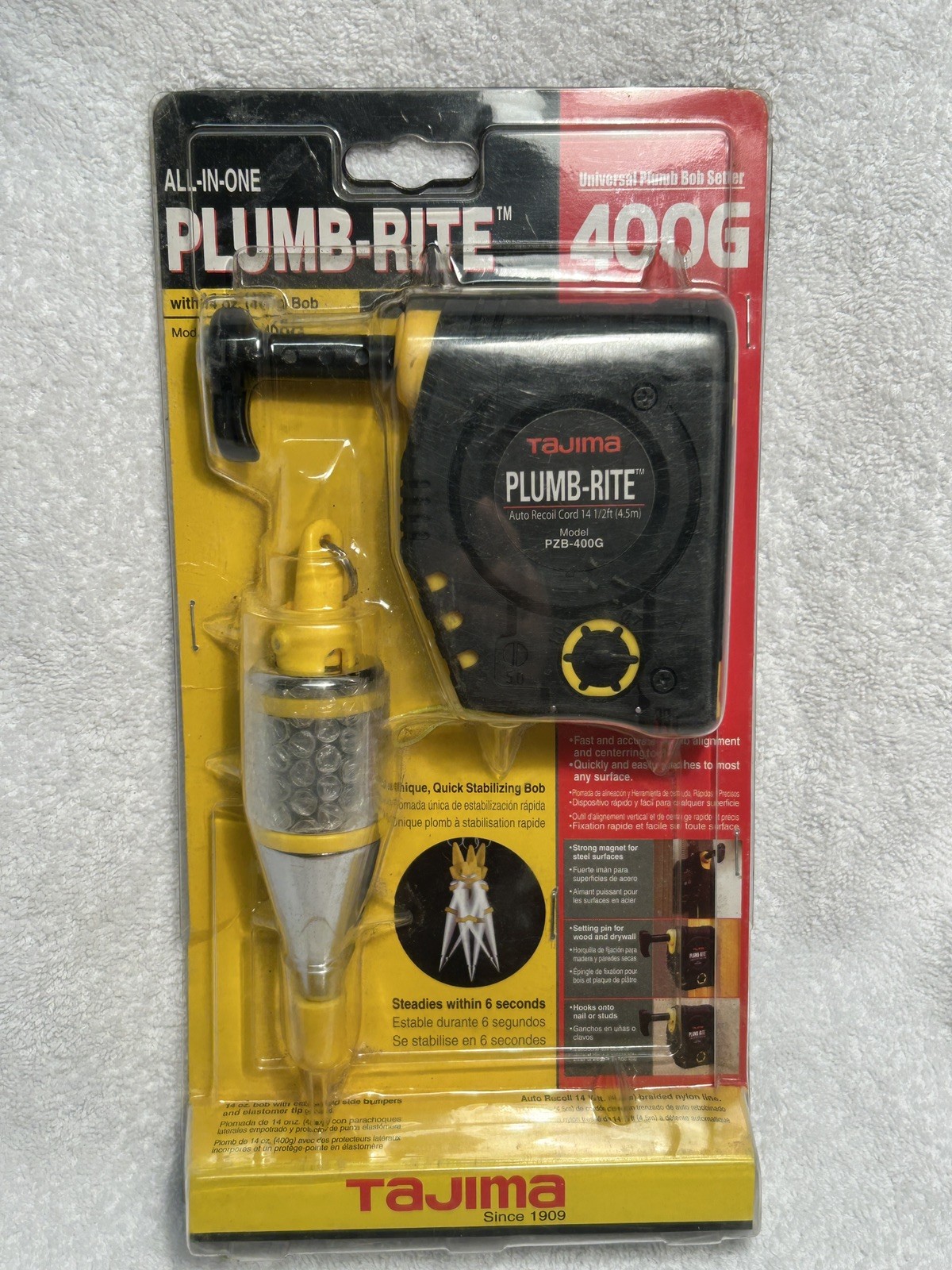 Tajima PZB-400GP PLUMB-RITE 400G Plus setter with 14 oz. plumb bob