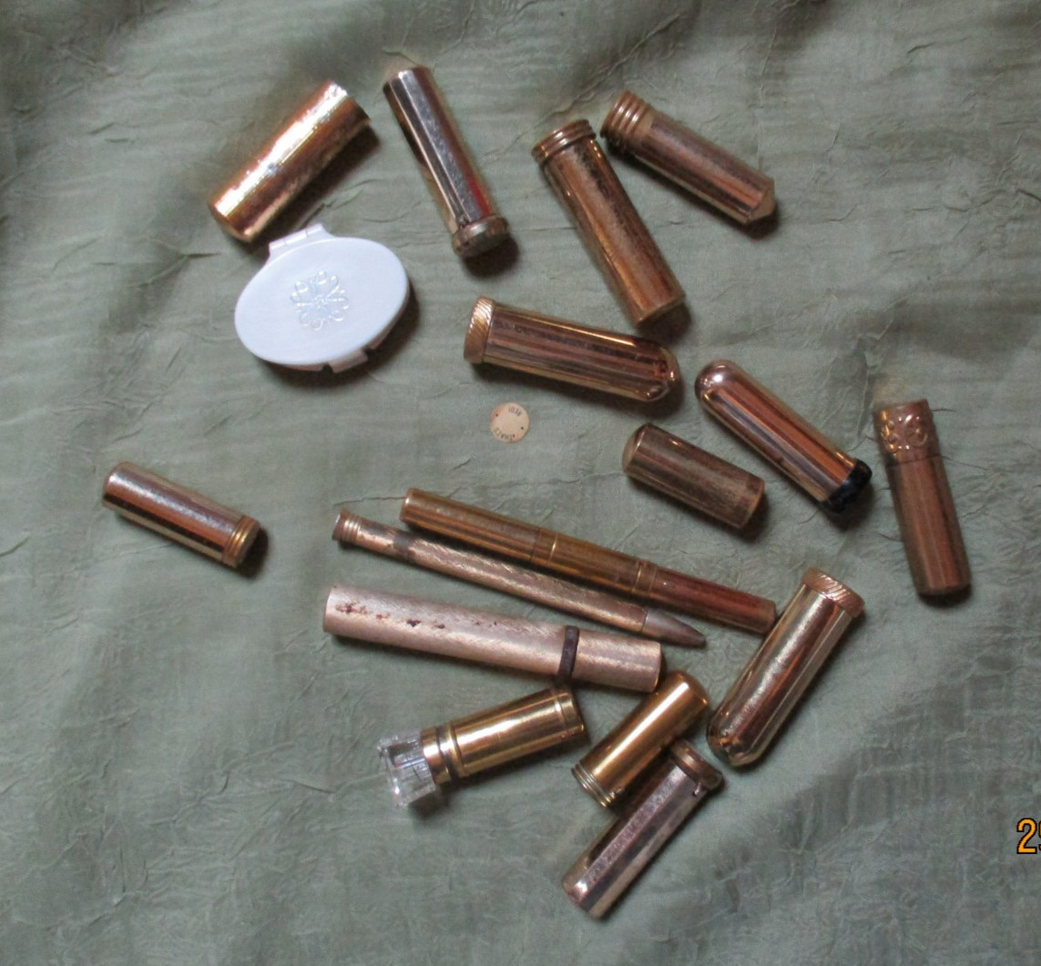 Vintage 1950’s Vanity Lot collectible Empty Revlon Watkins Coty max factor VIV