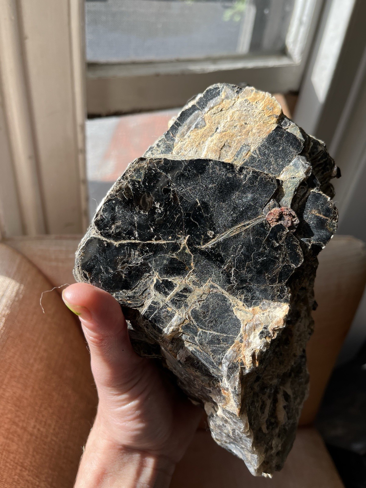 Massive Biotite Mica Book Crystal Pegmatite, Almandine Garnet Maine Locality 5lb Massive Biotite Mica Book Crystal Pegmatite, Almandine Garnet Maine Locality 5lb