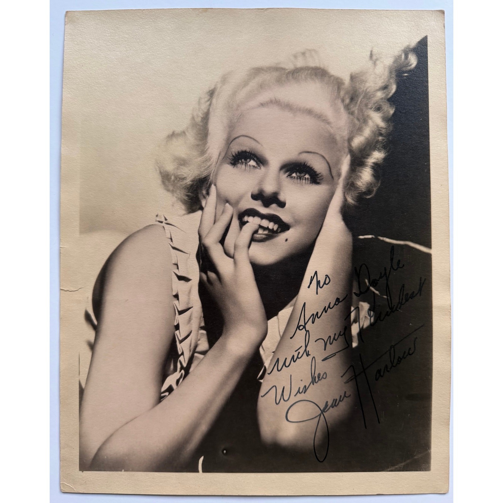 Exquisite Jean Harlow Signed Autographed 8x10 Photo, Mama Jean, Platinum Blonde