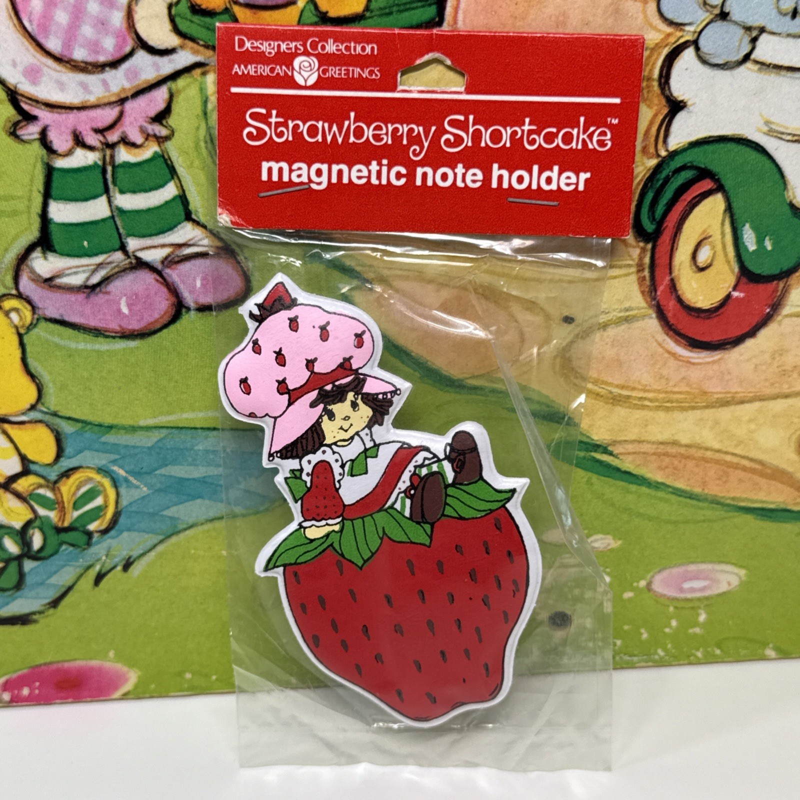 Vintage Strawberry Shortcake On A Strawberry Vinyl Magnet In Package NRFP