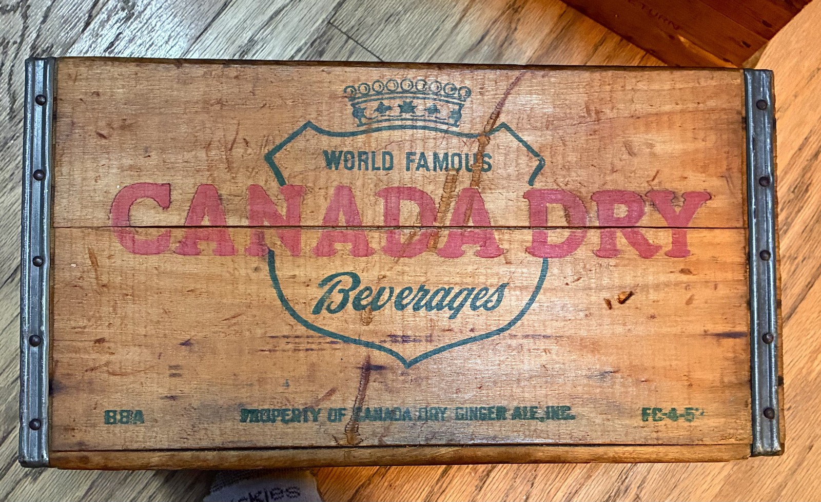 Canada Dry Ginger Ale Crate, Wood, 1953