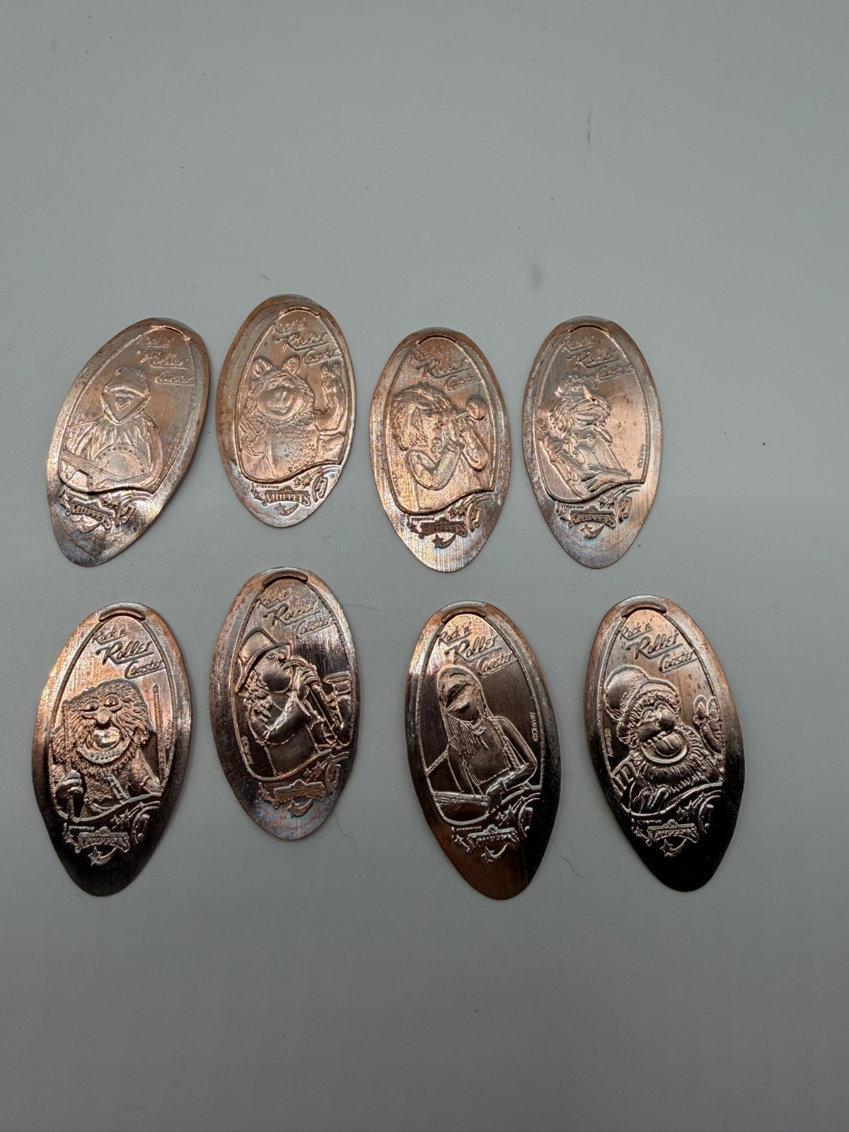 Disney 2026 Muppets Rock ’n Roller Coaster Electric Mayhem Pressed Pennies Set 8