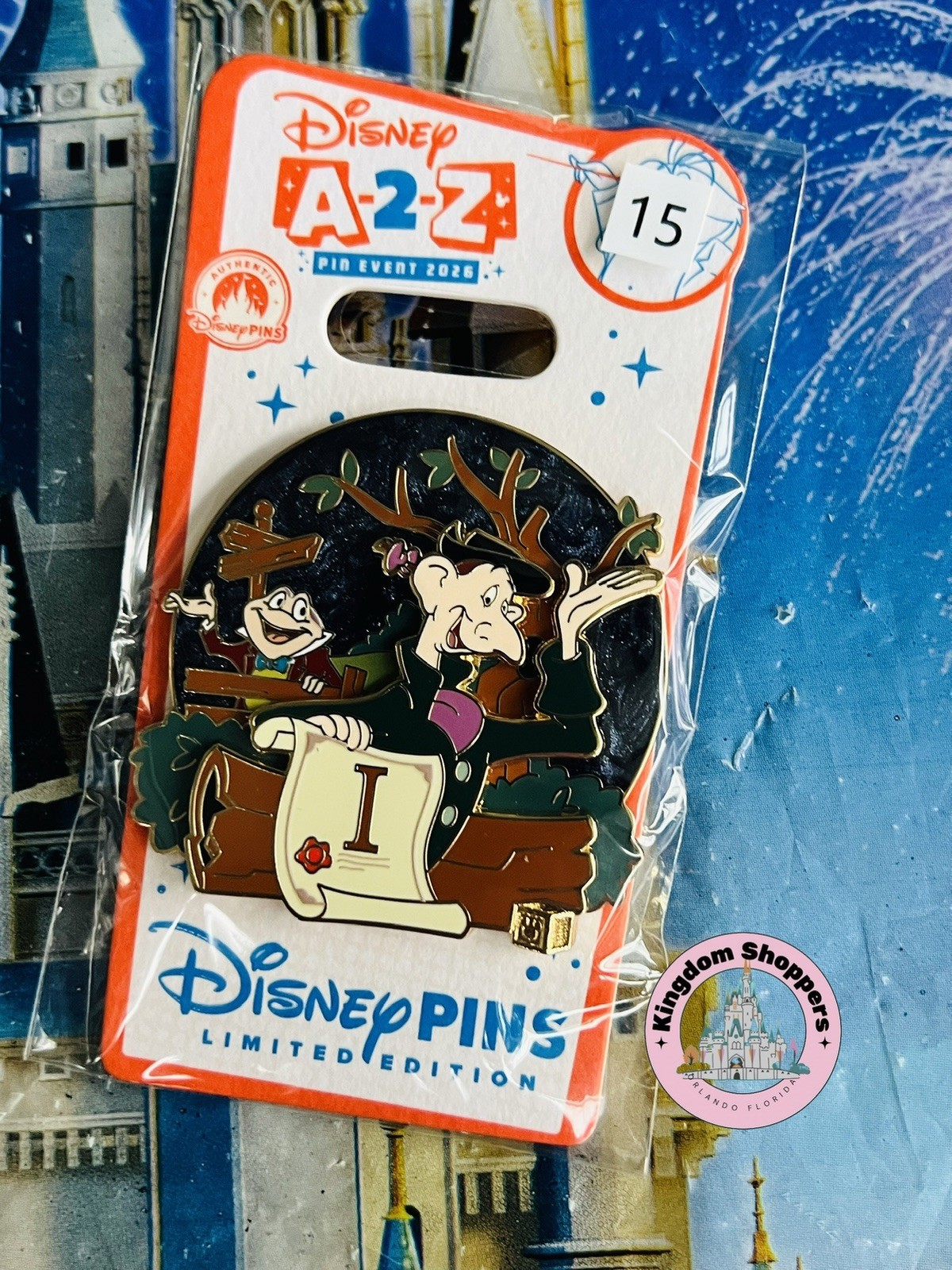 2026 Disney Parks A-2-Z Alphabet Collection Ichabod Mr. Toad Pin LE 650
