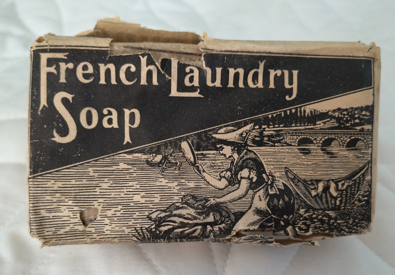 Antique 1890's FRENCH LAUNDRY SOAP Bar Kendall Mfg Est. 1827 Providence RI