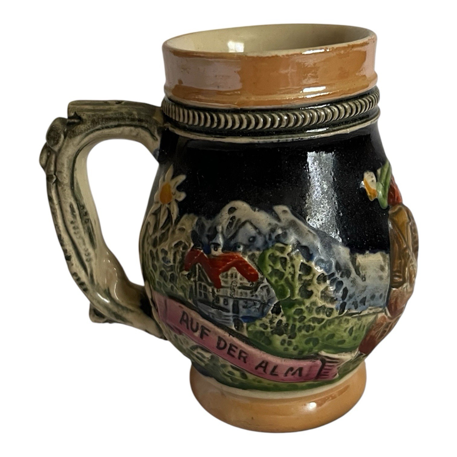 Vintage West Germany Ceramic Beer Stein 