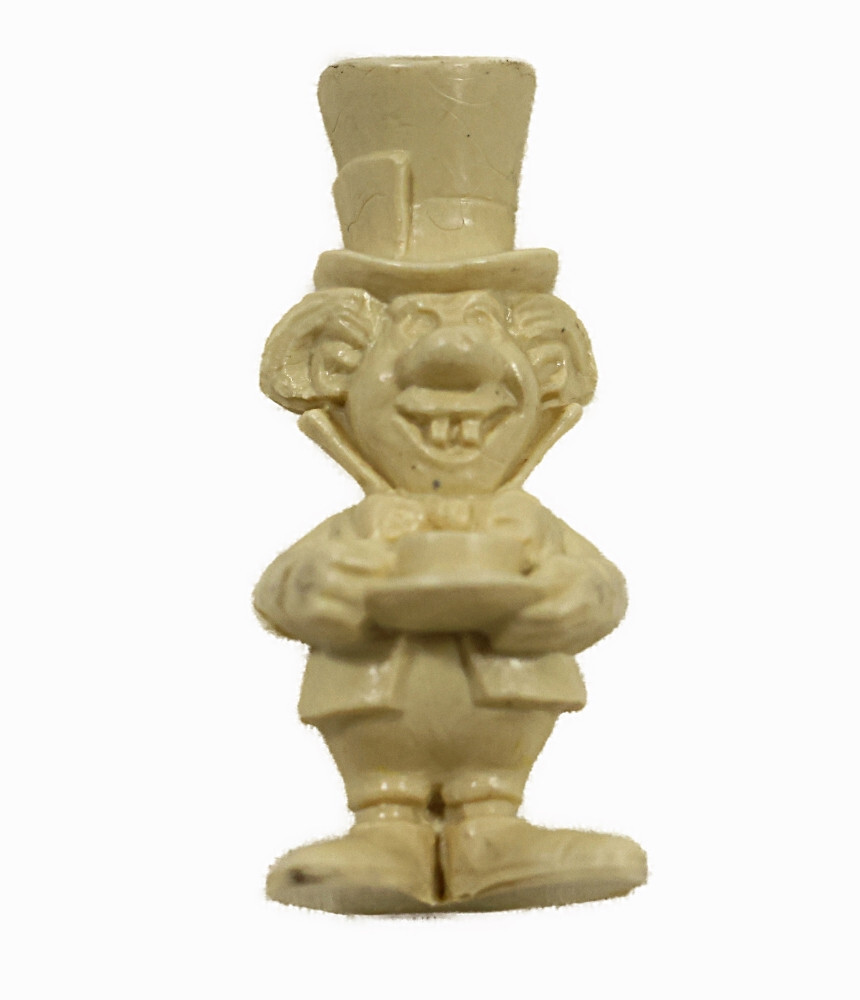 Vintage VTG Marx Mad Hatter Plastic Unpainted Clown Figurine 2\