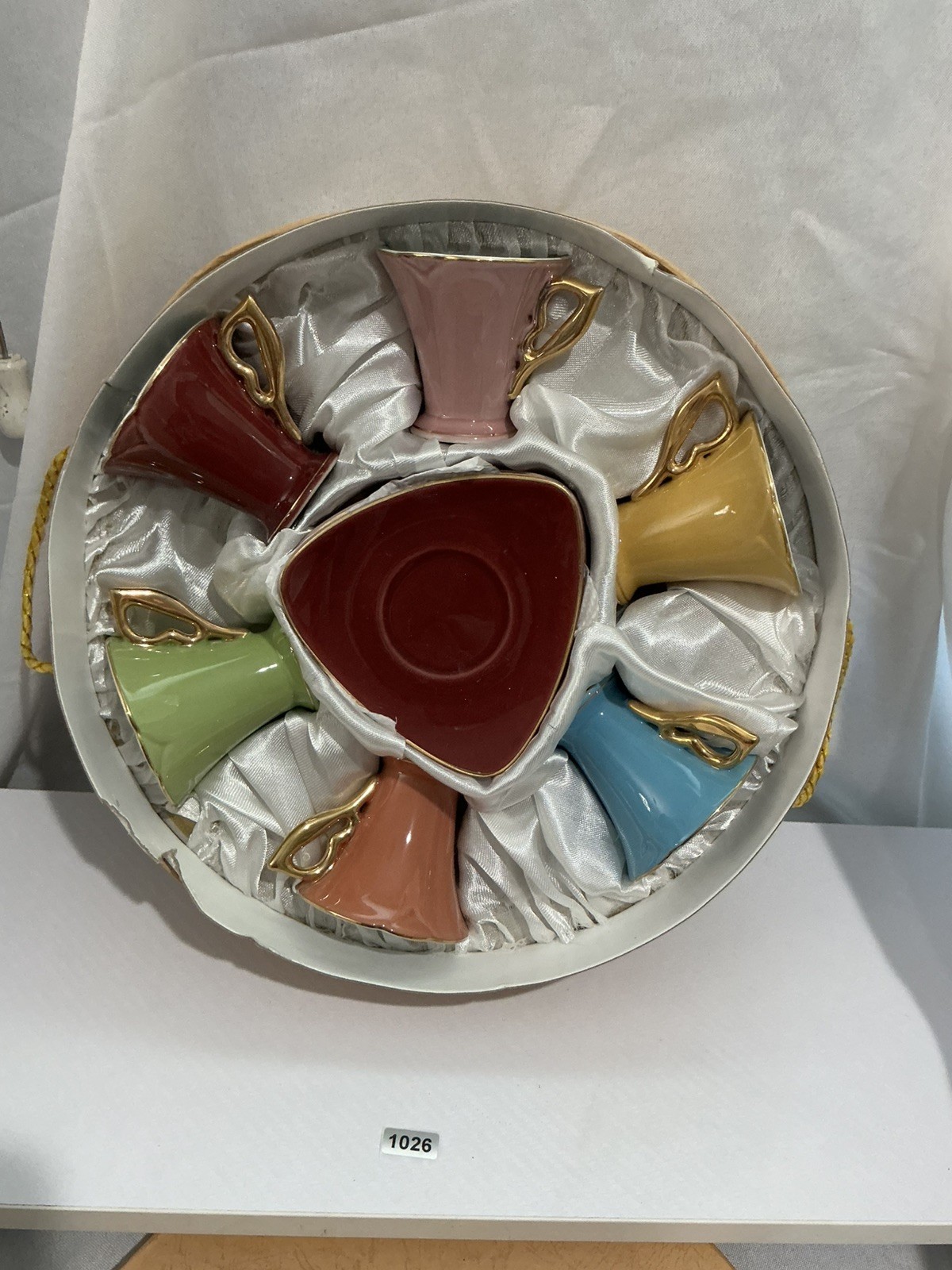 Vintage GNA Fine Porcelain Cup & Saucer Tea Set Espresso Made In Italy