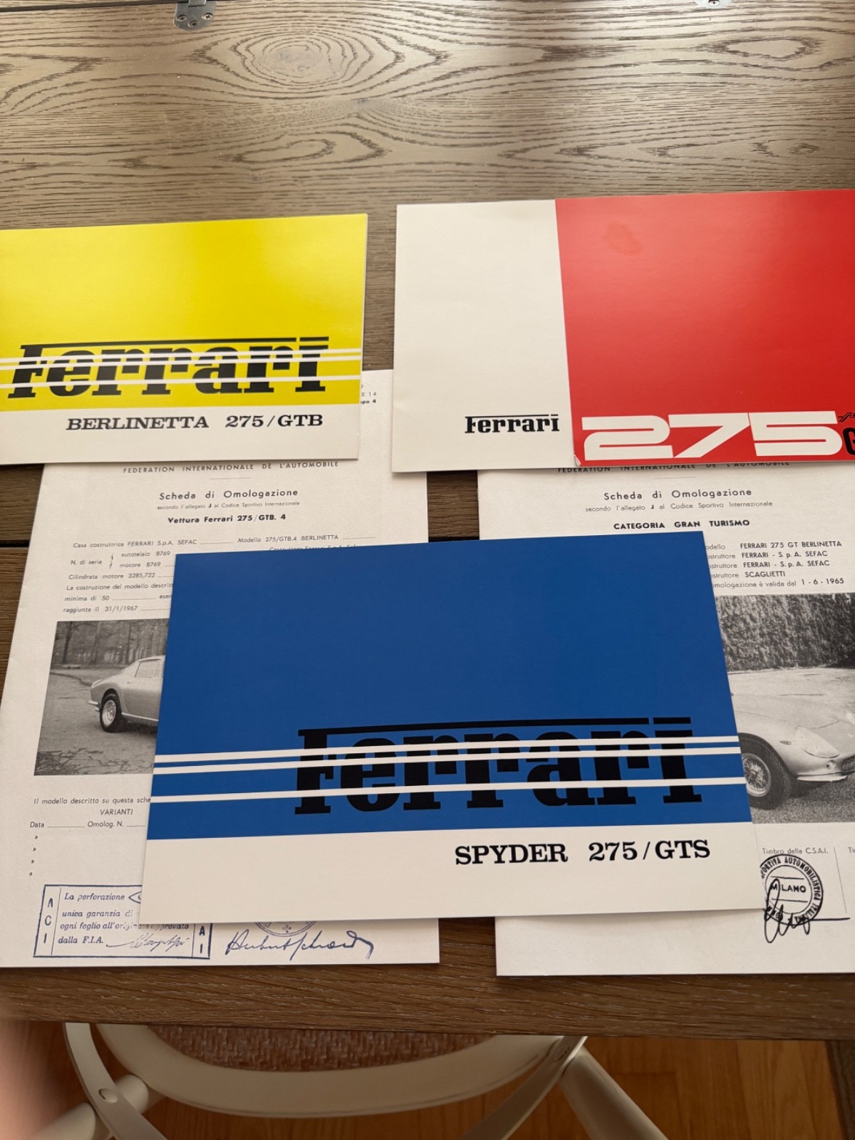 Historic Ferrari 275 Brochure/Press Kit Contents    See Photos and Description