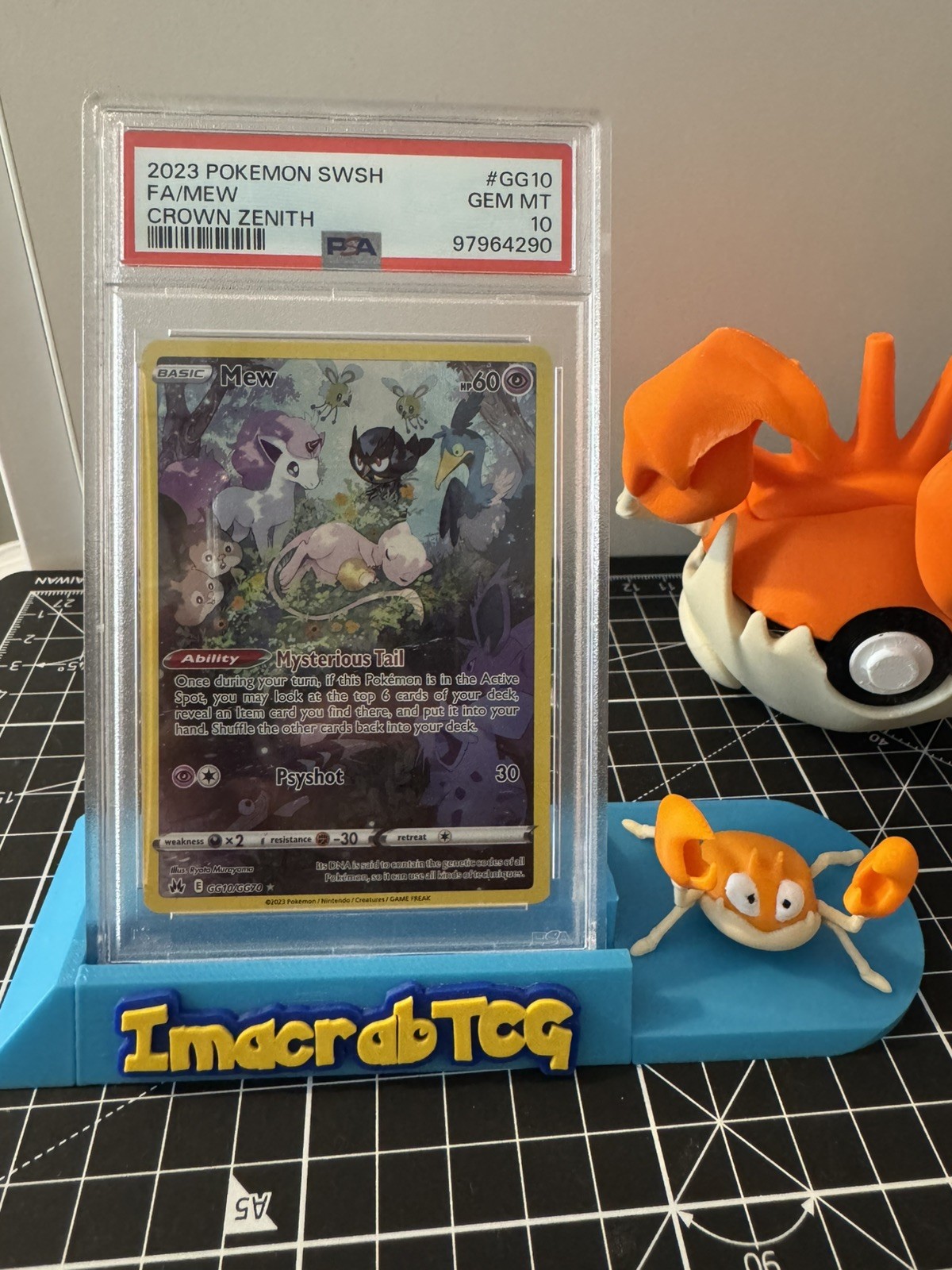 Pokémon TCG 2023 Crown Zenith Ultra Rare Holo Mew GG10/GG70 PSA10