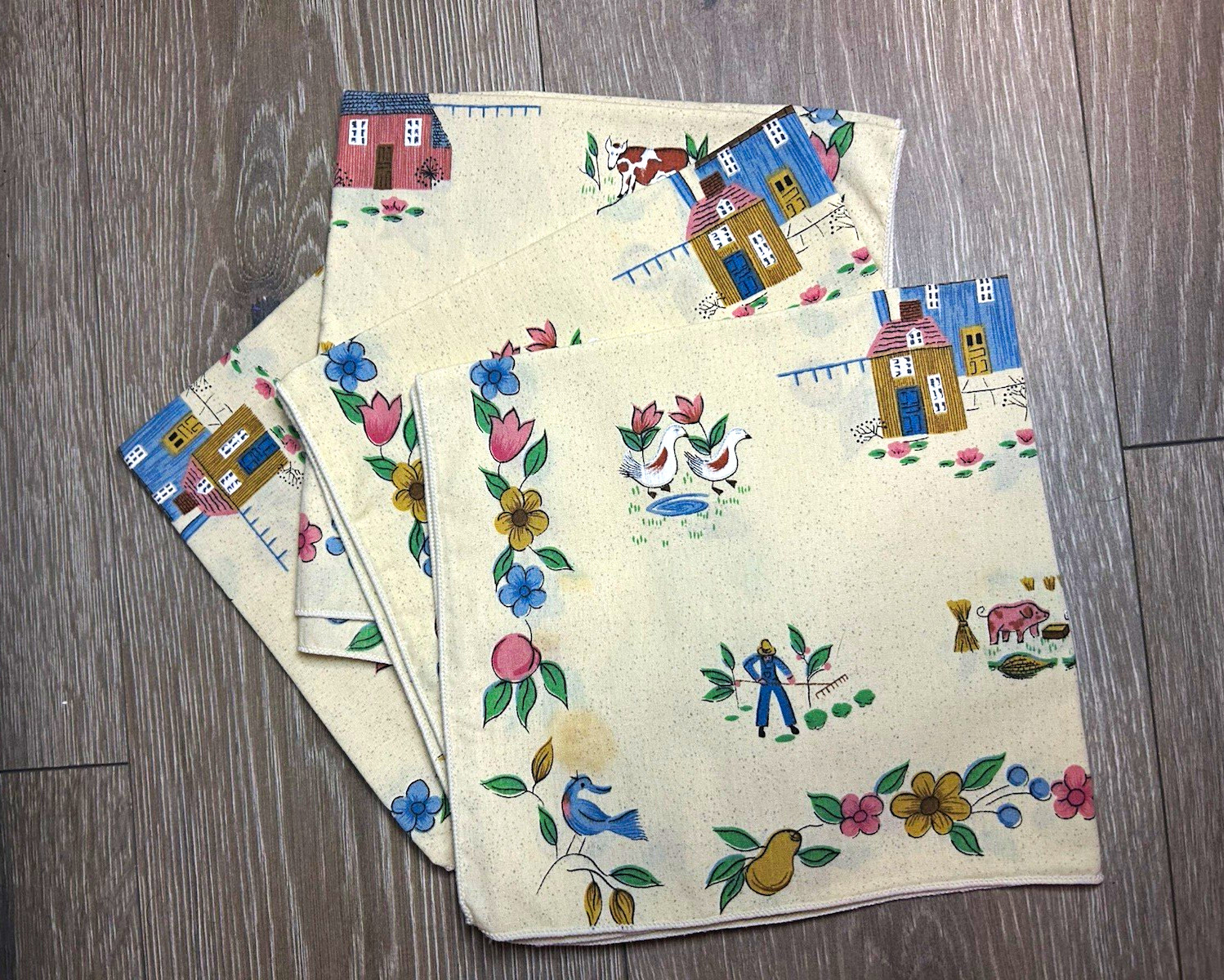 Set of 4 - Heartland International China Cloth Napkins