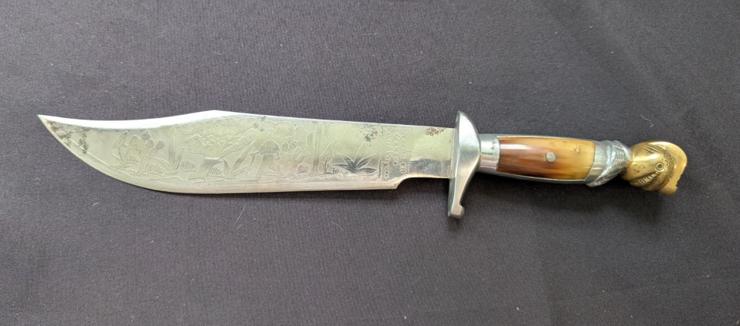 Vintage (Likely 1960s-70s) Souvenir Knife Oaxaca Mexico Signed Daniel Vasquez