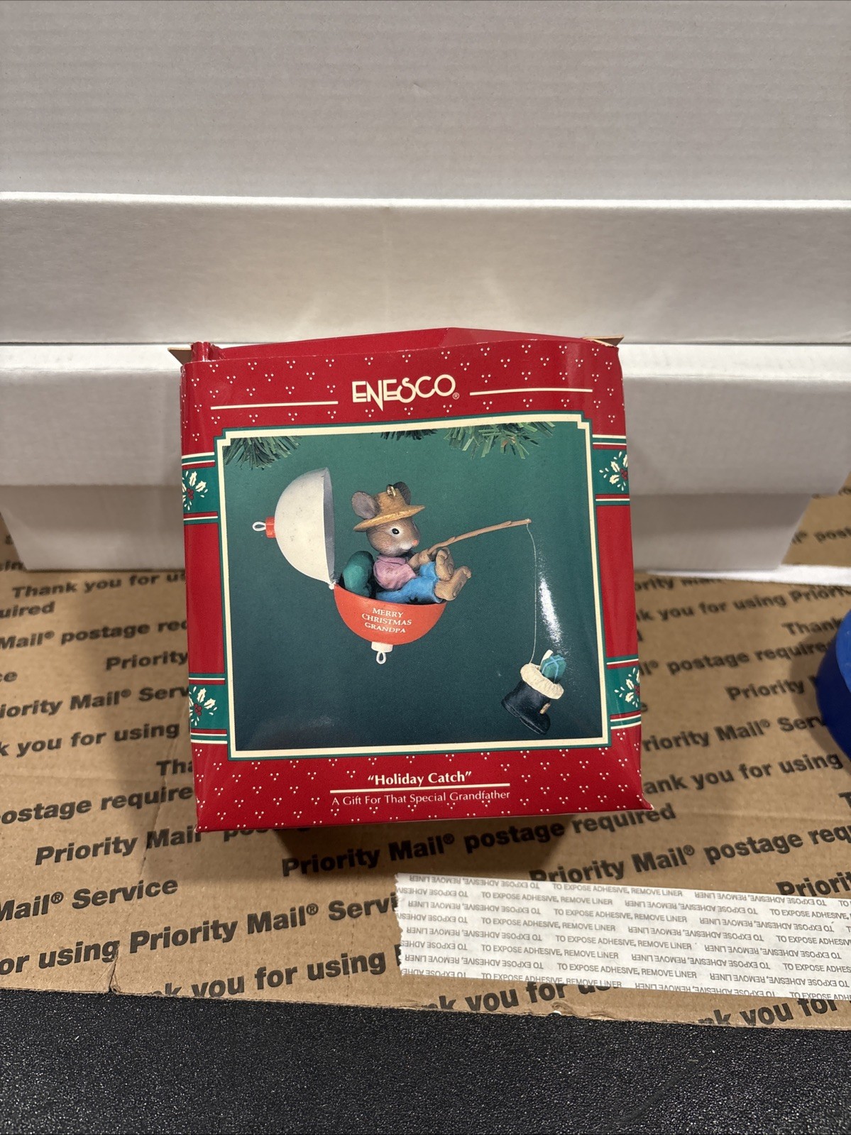 Enesco Holiday catch 1994 Christmas ornament Merry Christmas Grandpa 