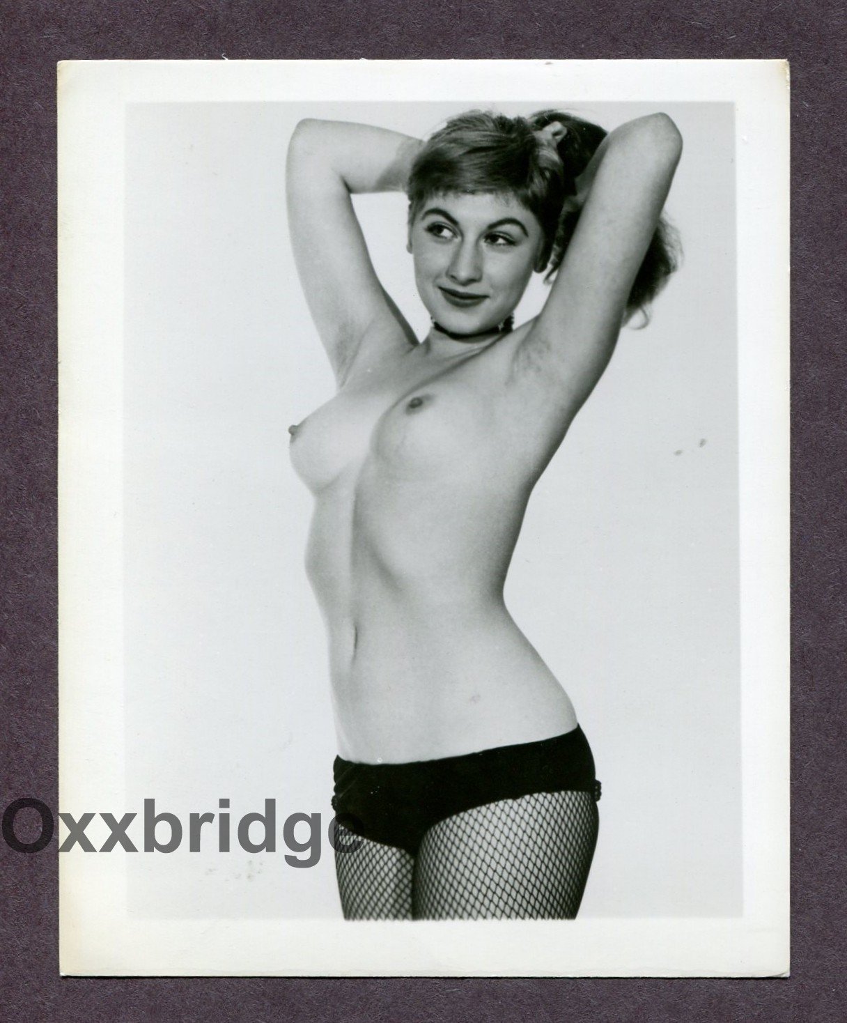 Perky Breasts Seductive Eyes 1950 Original Nude Vintage Pinup Photo B2771