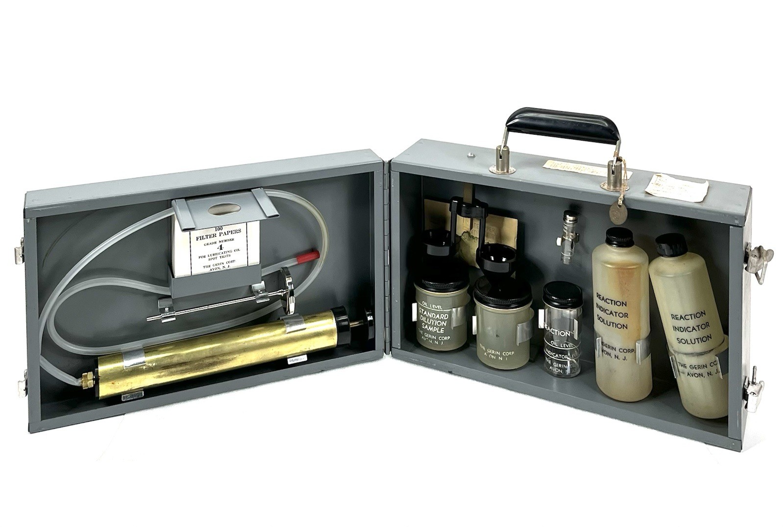 Vintage Oil Test Kit Government Model Gerin Corp Avon New Jersey USA Complete￼