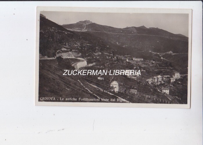 postcard GENOA ANCIENT FORTIFICATIONS SEEN FROM THE ROWS not travelled