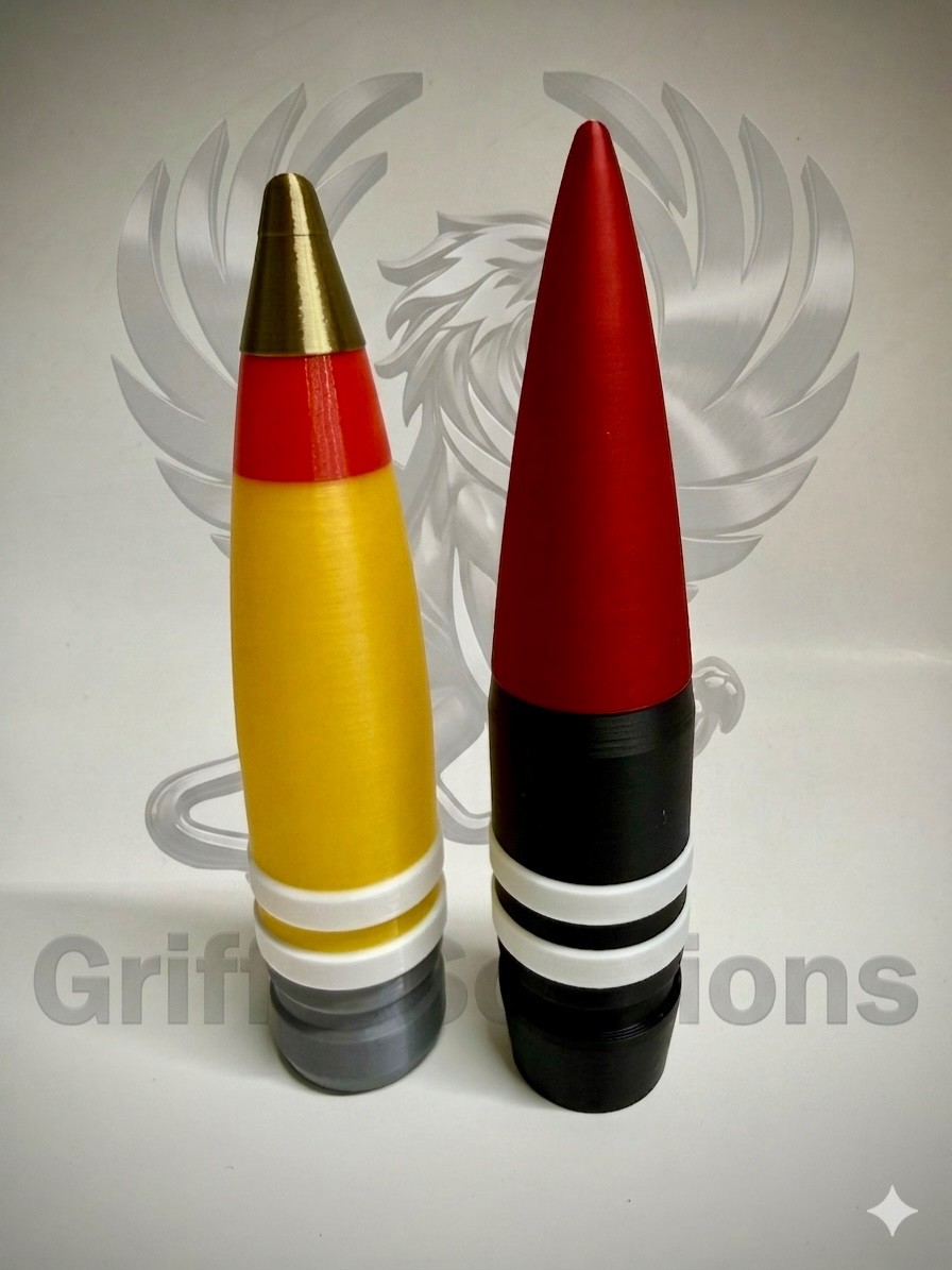 REPLICA PGU-13b & PGU-14b A-10 Warthog 30mm PROJECTILES, set of 2.
