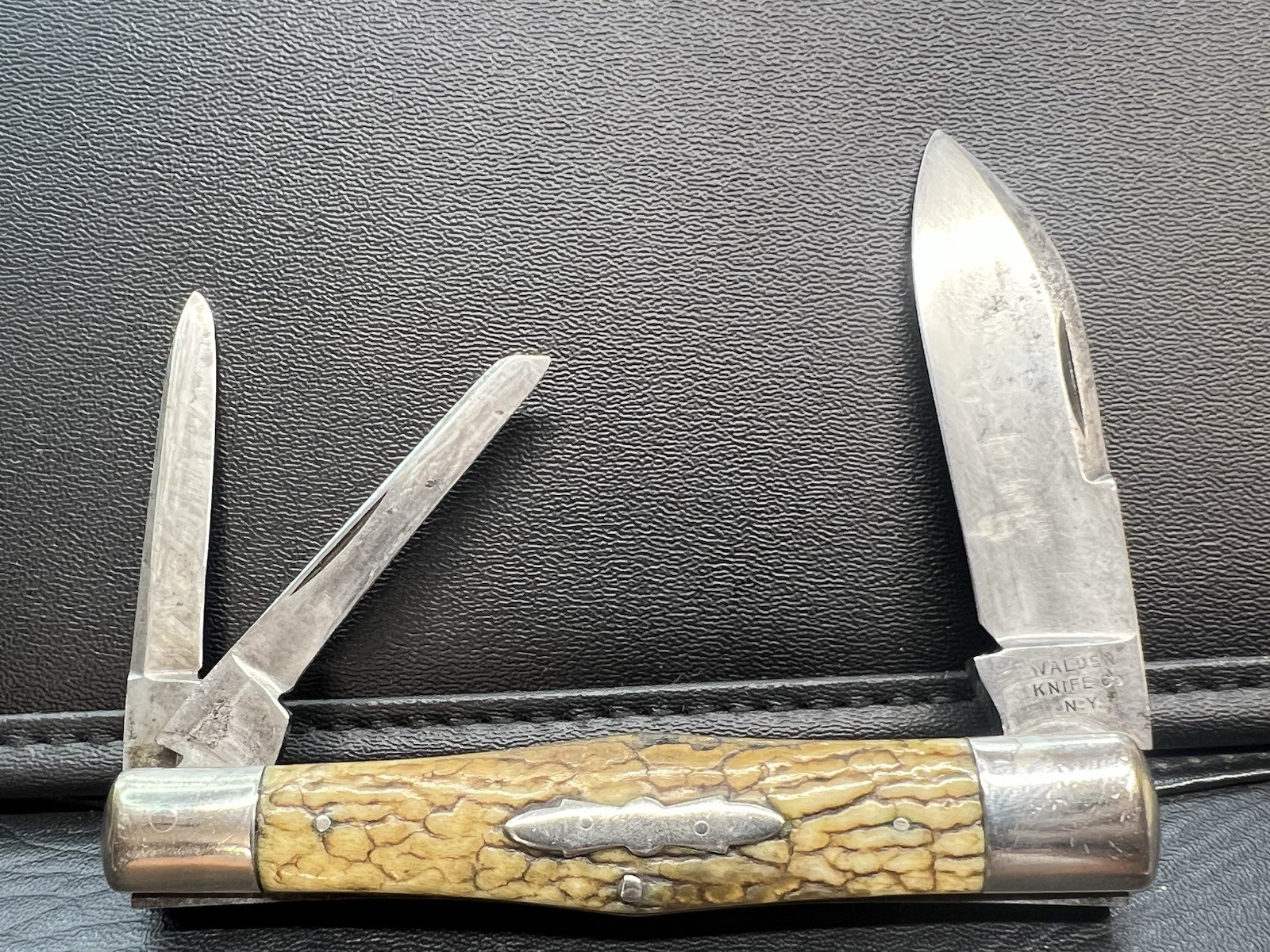 Vintage Walden Knife Co. Press Stag Whittler Knife Knives No Case