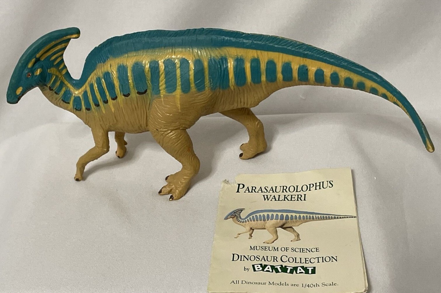 Vintage Battat Original 1997 Parasaurolophus Museum of Science Dinosaur w/tag