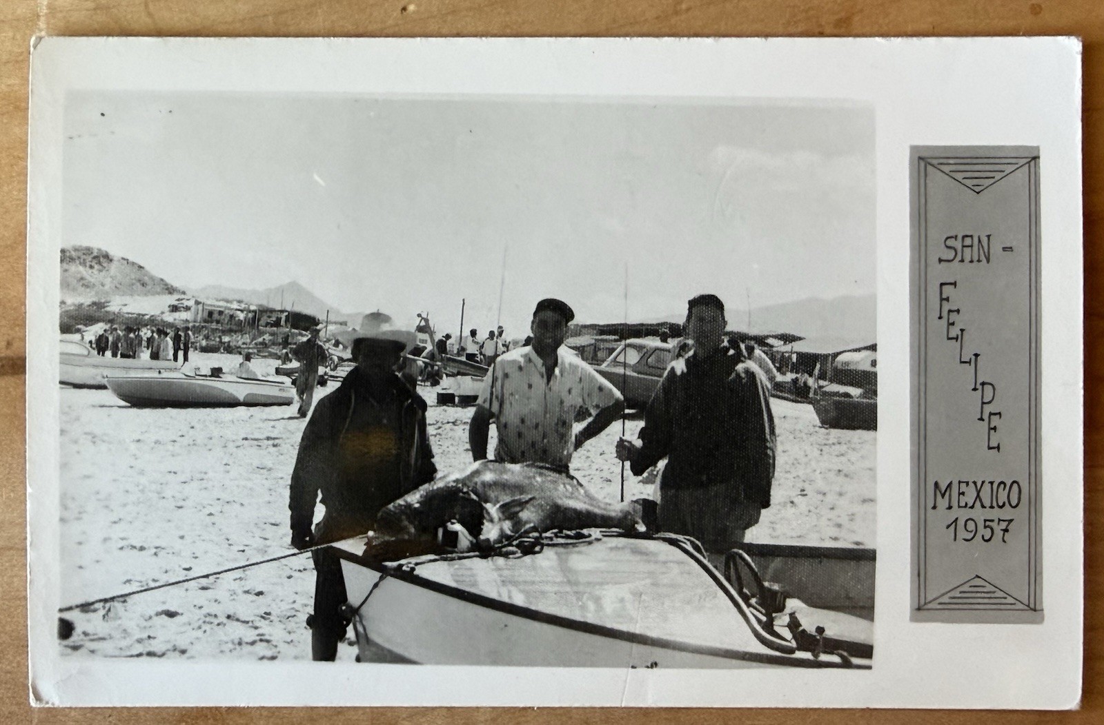 1957 San Felipe Mexico Friends Fishing Trip Baja California RPPC