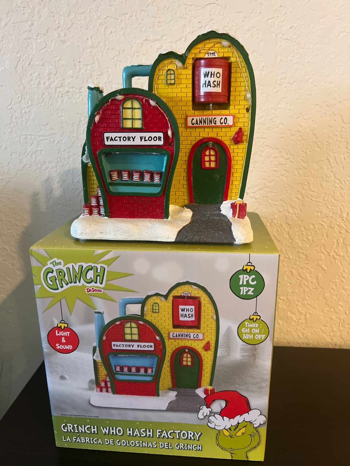 2026 Dr.Seuss GRINCH Who Hash Factory Light Sound Christmas Village Building NEW 2026 Dr.Seuss GRINCH Who Hash Factory Light Sound Christmas Village Building NEW