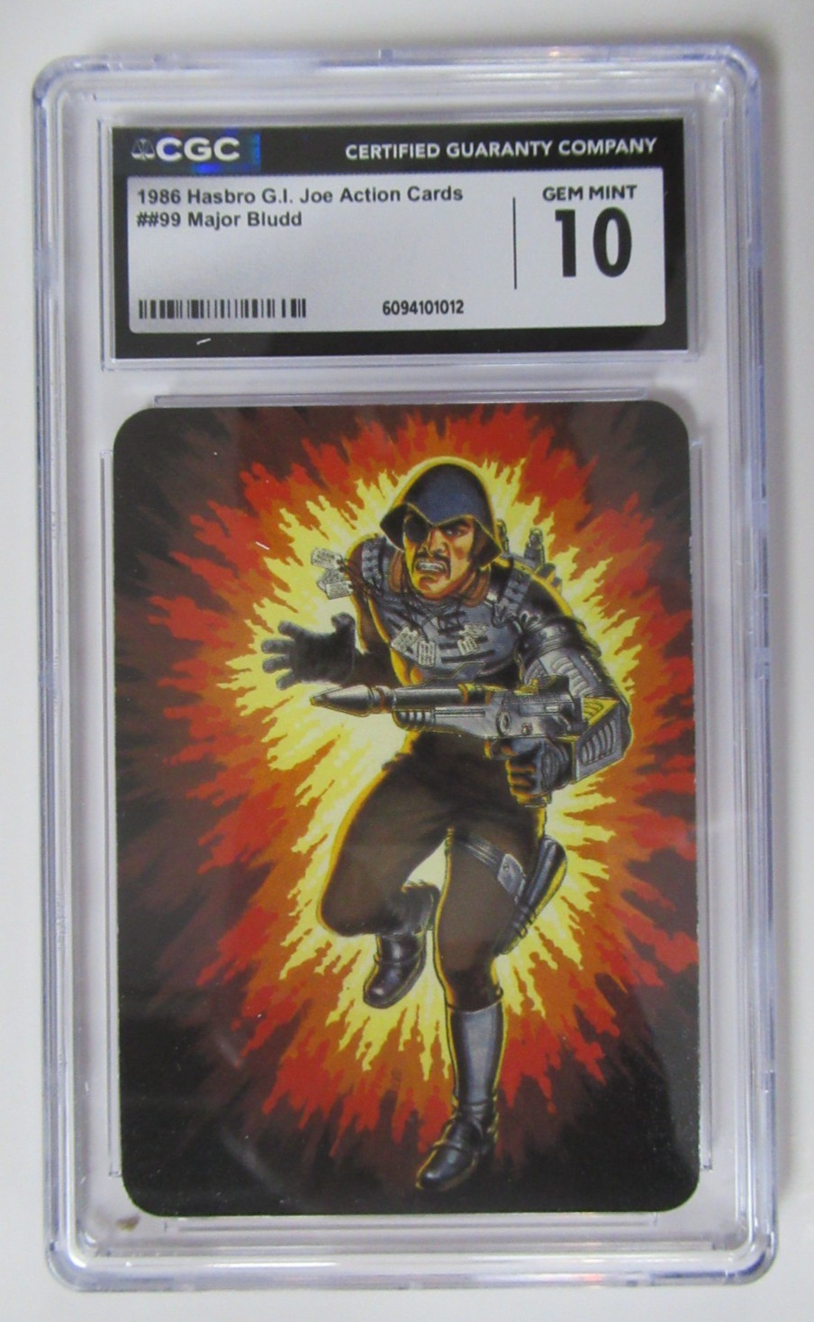 1986 Hasbro G.I. Joe Action Cards Major Bludd #99 CGC 10