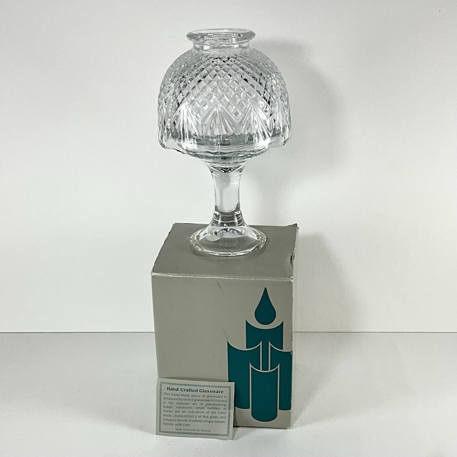 Vintage Partylite Clearview Glass Tealight Fairy Lamp P0336