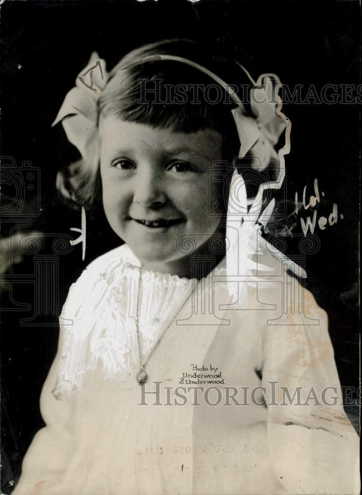 1919 Press Photo Miriam Rita Flaherty, named to christen freighter 