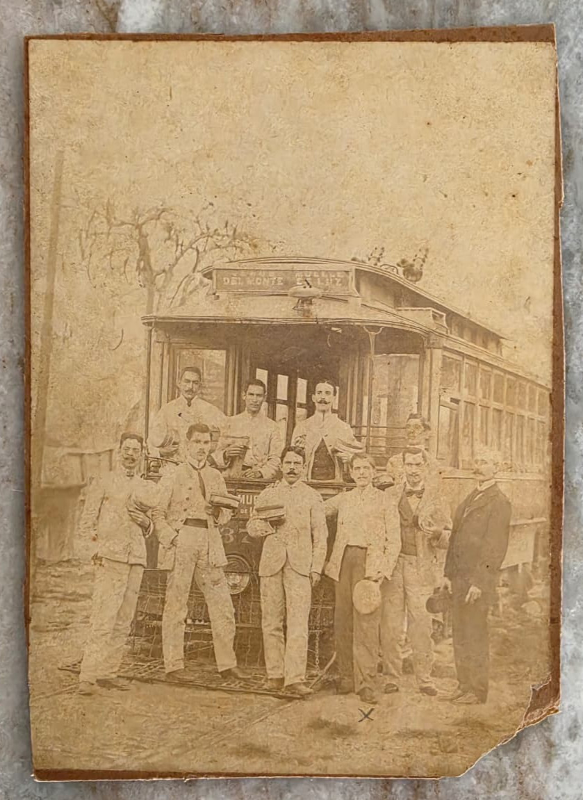 RARE CUBAN STREETCAR TRANVIA EMPLOYEES DRIVERS HAVANA ORIG 1910s PHOTO MA82