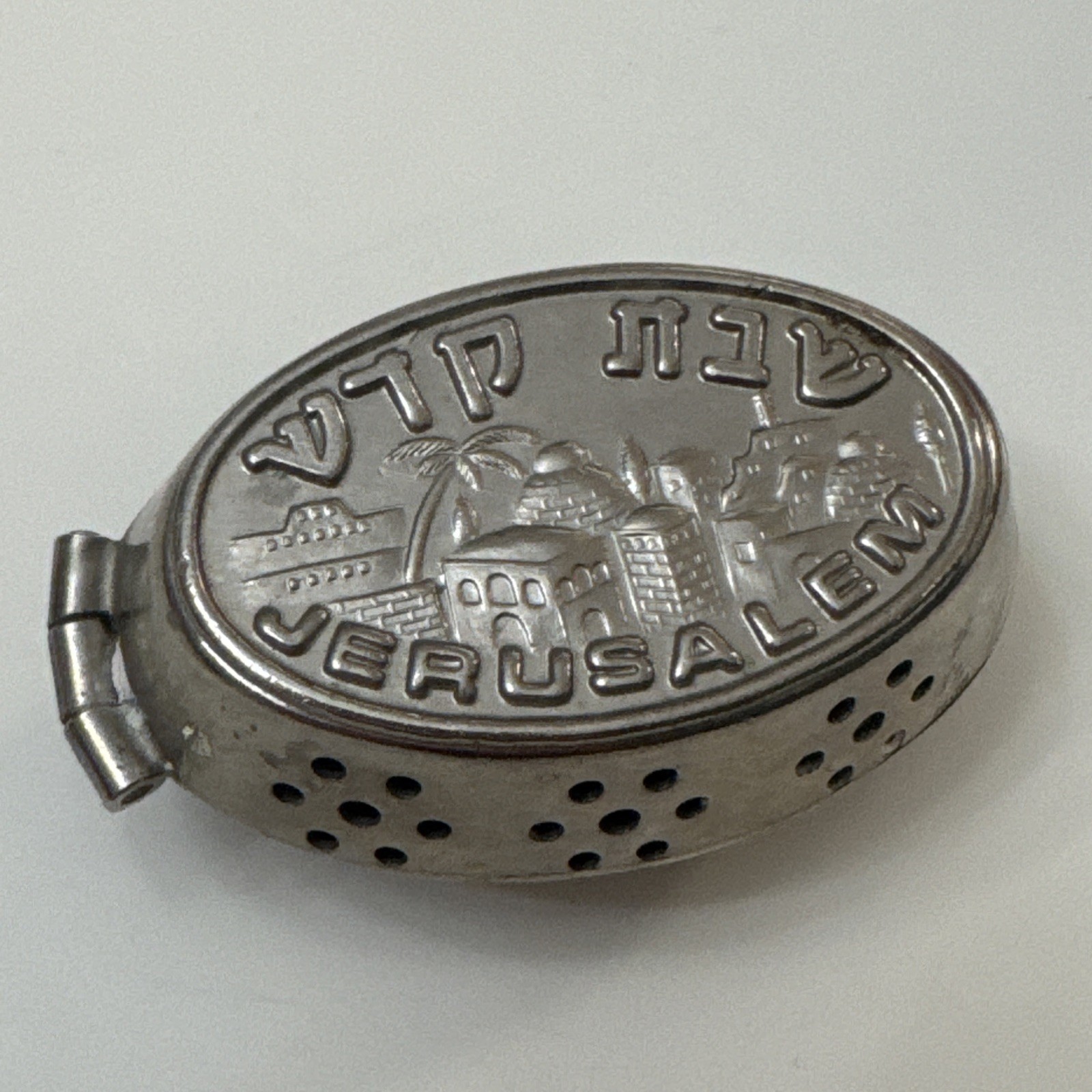 VIntage folding travel Shabbat candlestick holder