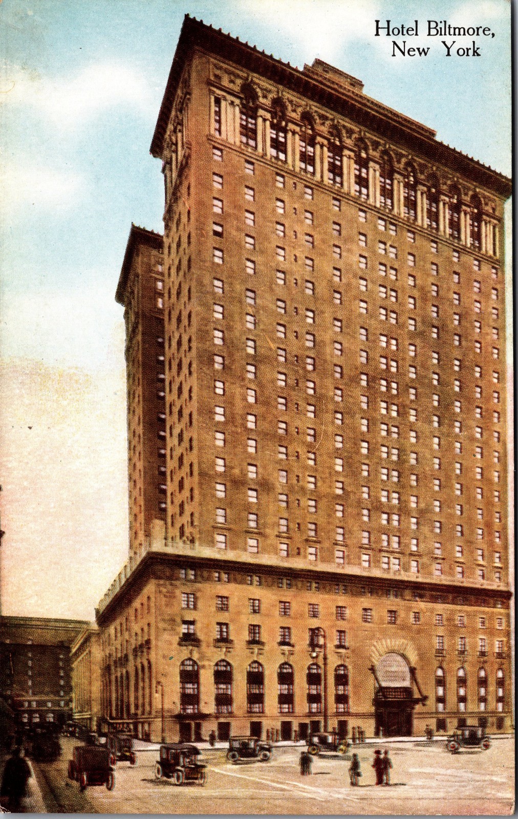1910s Hotel Biltmore New York City Postcard Grand Central Area NYC Landmark