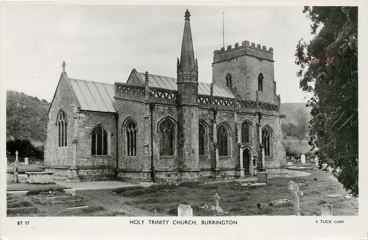 Burrington Somerset England Holy Trinity Church OLD PHOTO Burrington Somerset England Holy Trinity Church OLD PHOTO