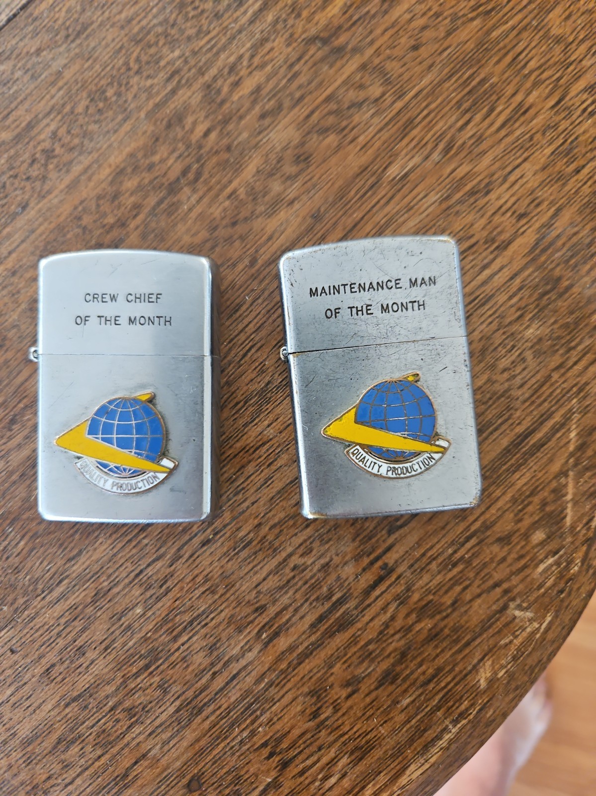 RARE PAIR OF AIR FORCE VULCAN PRESENTATION LIGHTERS 1960S VINTAGE