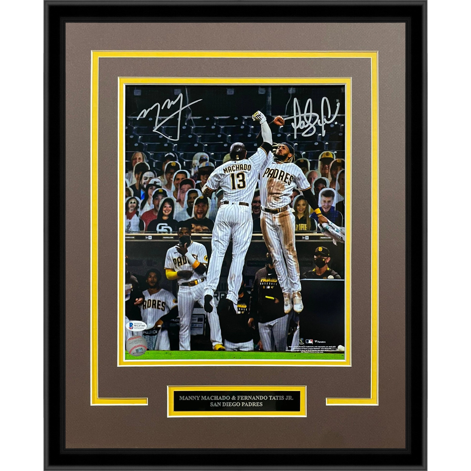Fernando Tatis Jr And Manny Machado Autographed San Diego Padres (Spotlight) Del