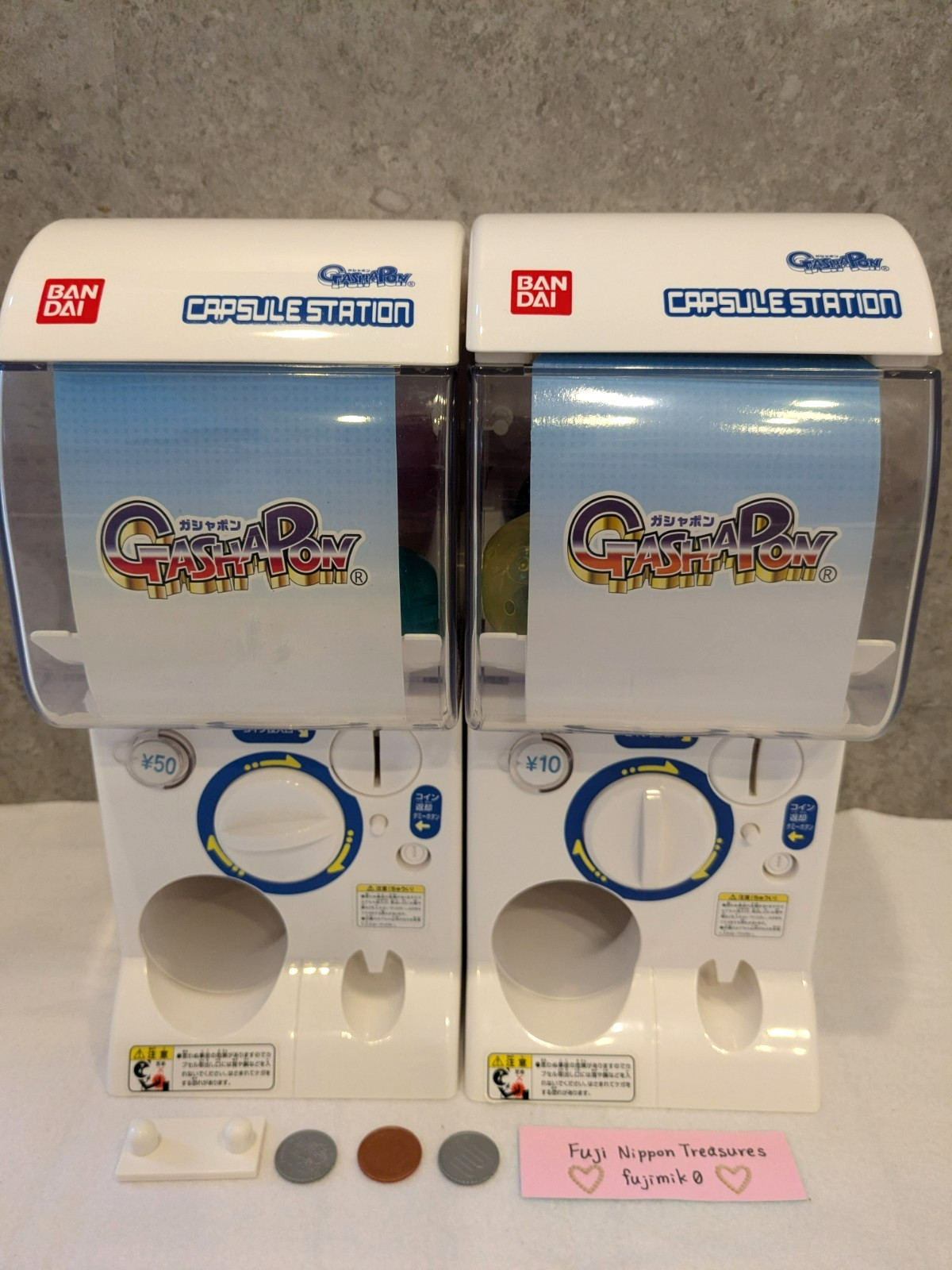 BANDAI Official Gashapon Machine Capsule Station Half-size Gacha Gacha set of 2
