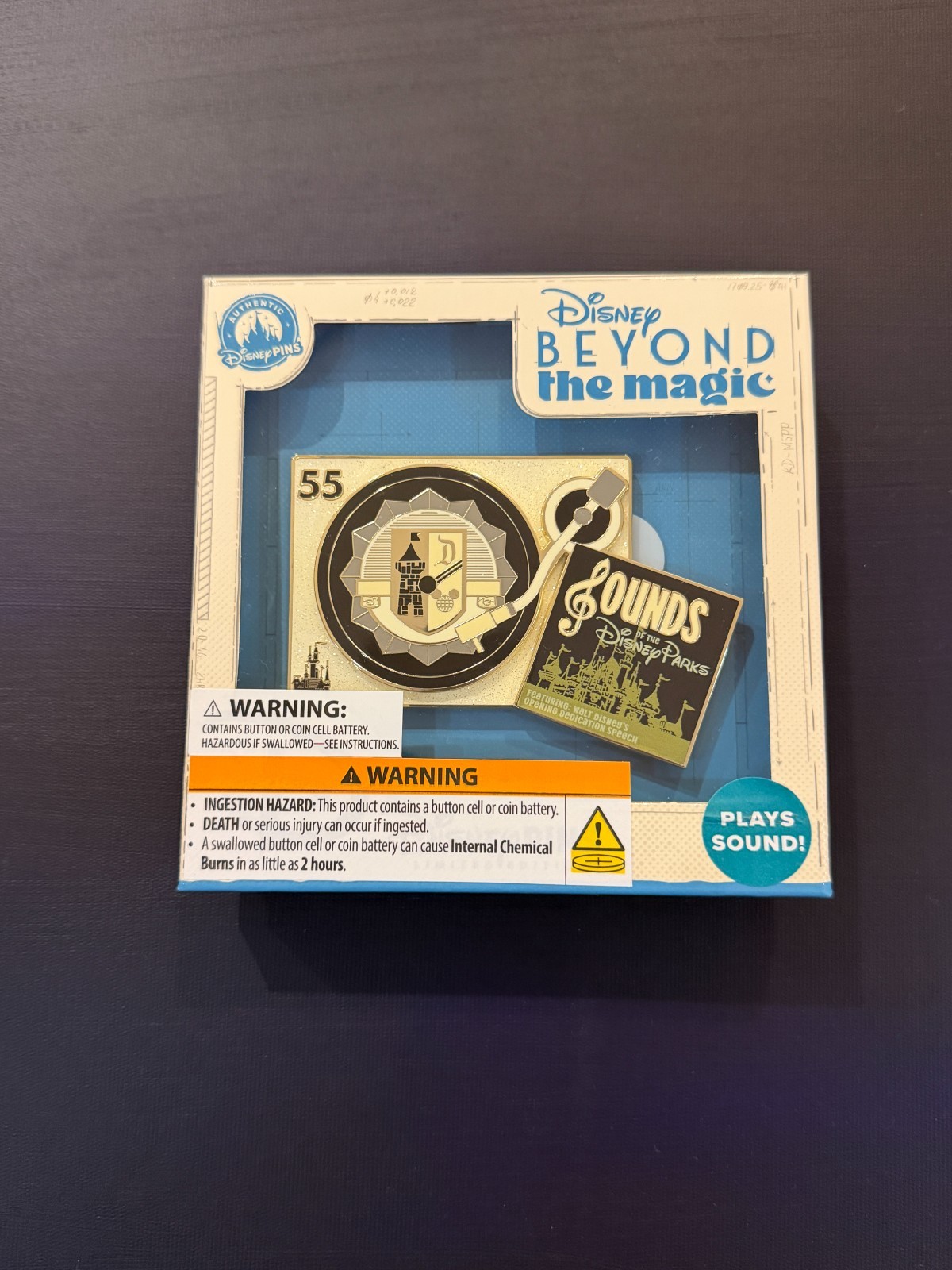Disney D23 2026 Sounds of the Parks Walt Opening Dedication Speech Pin LE 750