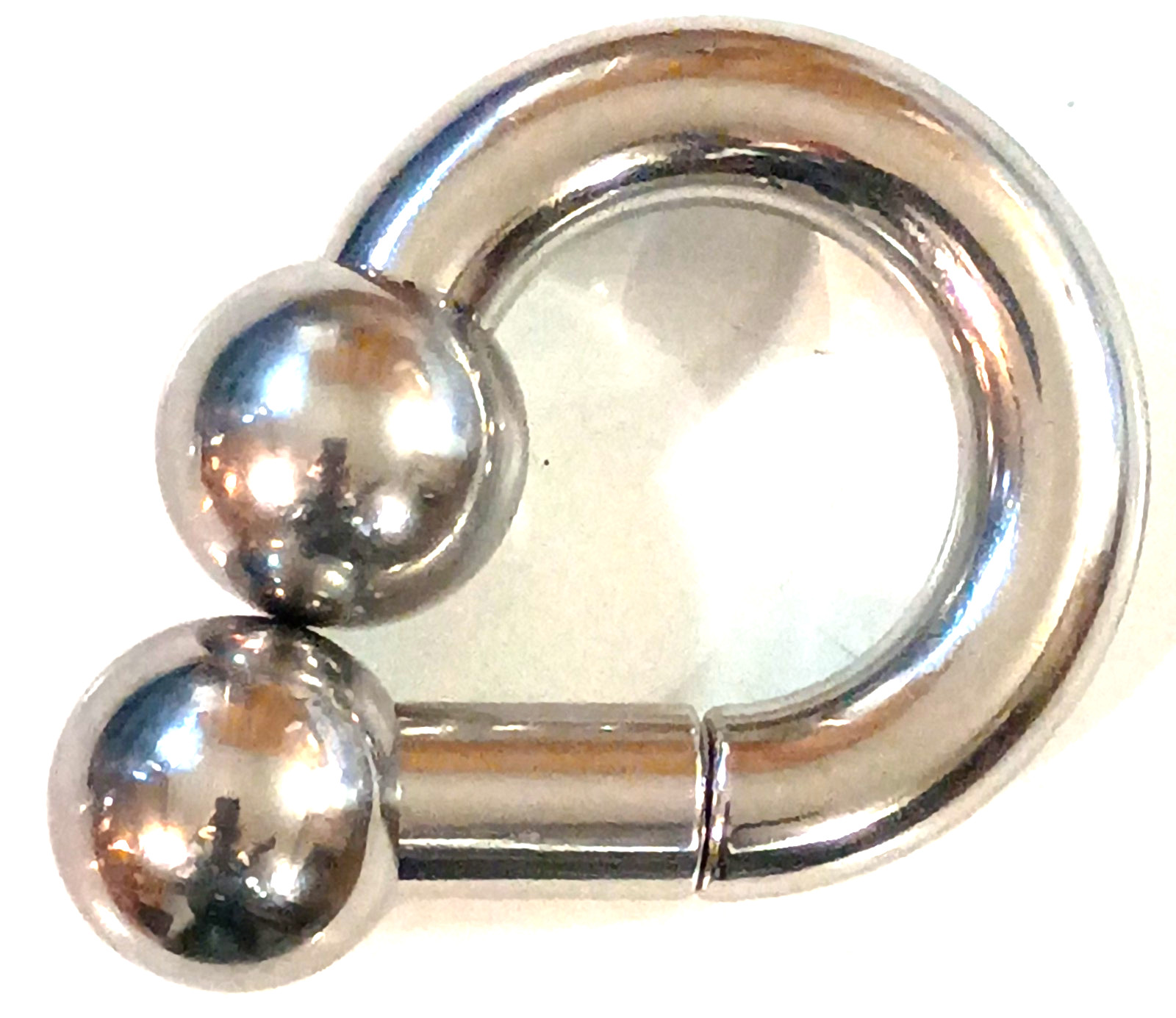 00g 1-1/8 Reverse Prince Albert Jewelry Lorum Pubic Mollusk Big Steel Sexy Balls