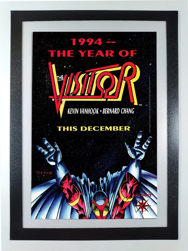 1994 The Year of The Visitor Valiant Comics - Wizard Comics Original Framed Page