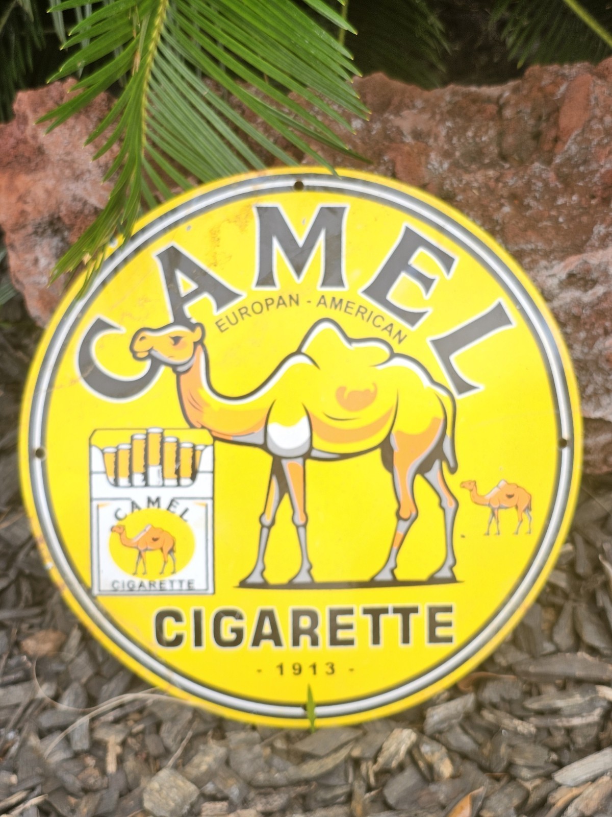 VINTAGE CAMEL CIGARETTE PORCELAIN SIGN  12