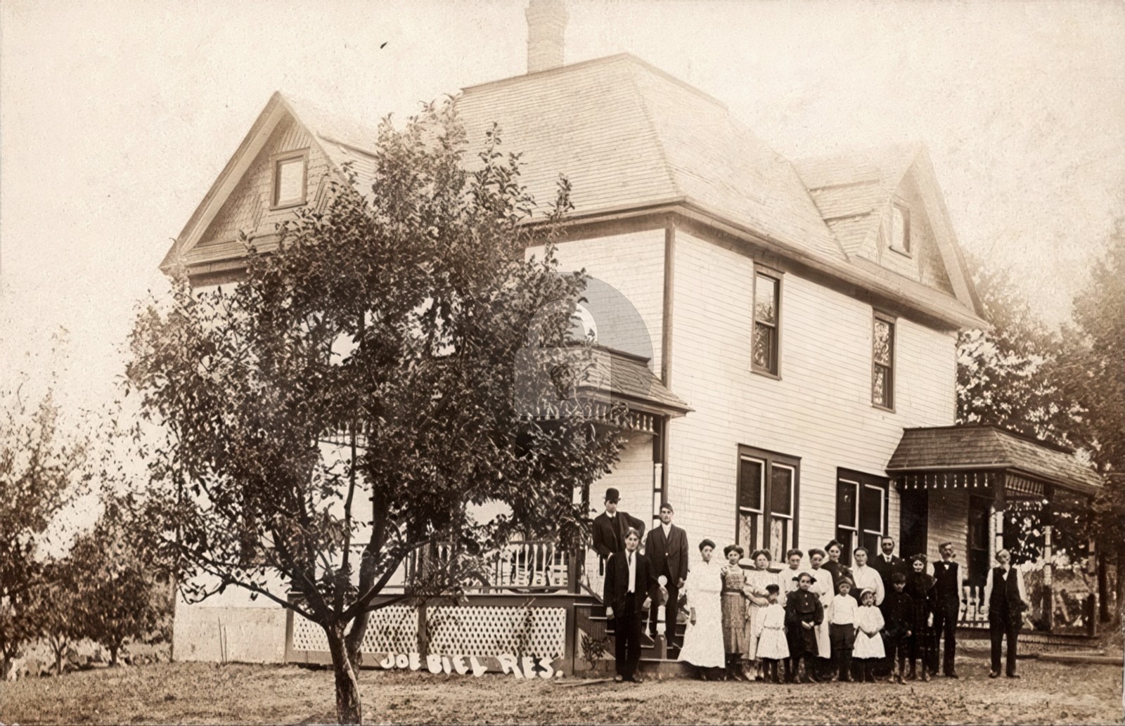 c1900s Columbus Wisconsin Joe Biel Residence Family RPPC Photo Postcard COPY c1900s Columbus Wisconsin Joe Biel Residence Family RPPC Photo Postcard COPY