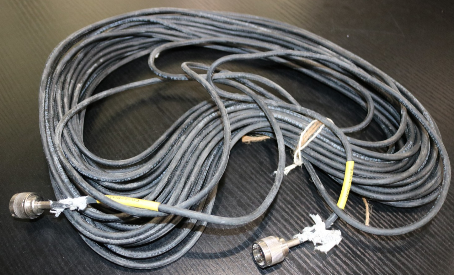 Military NOS 75' Radio Frequency Cable M17/28-RG058 Teledyne Thermatics MIL-C-17
