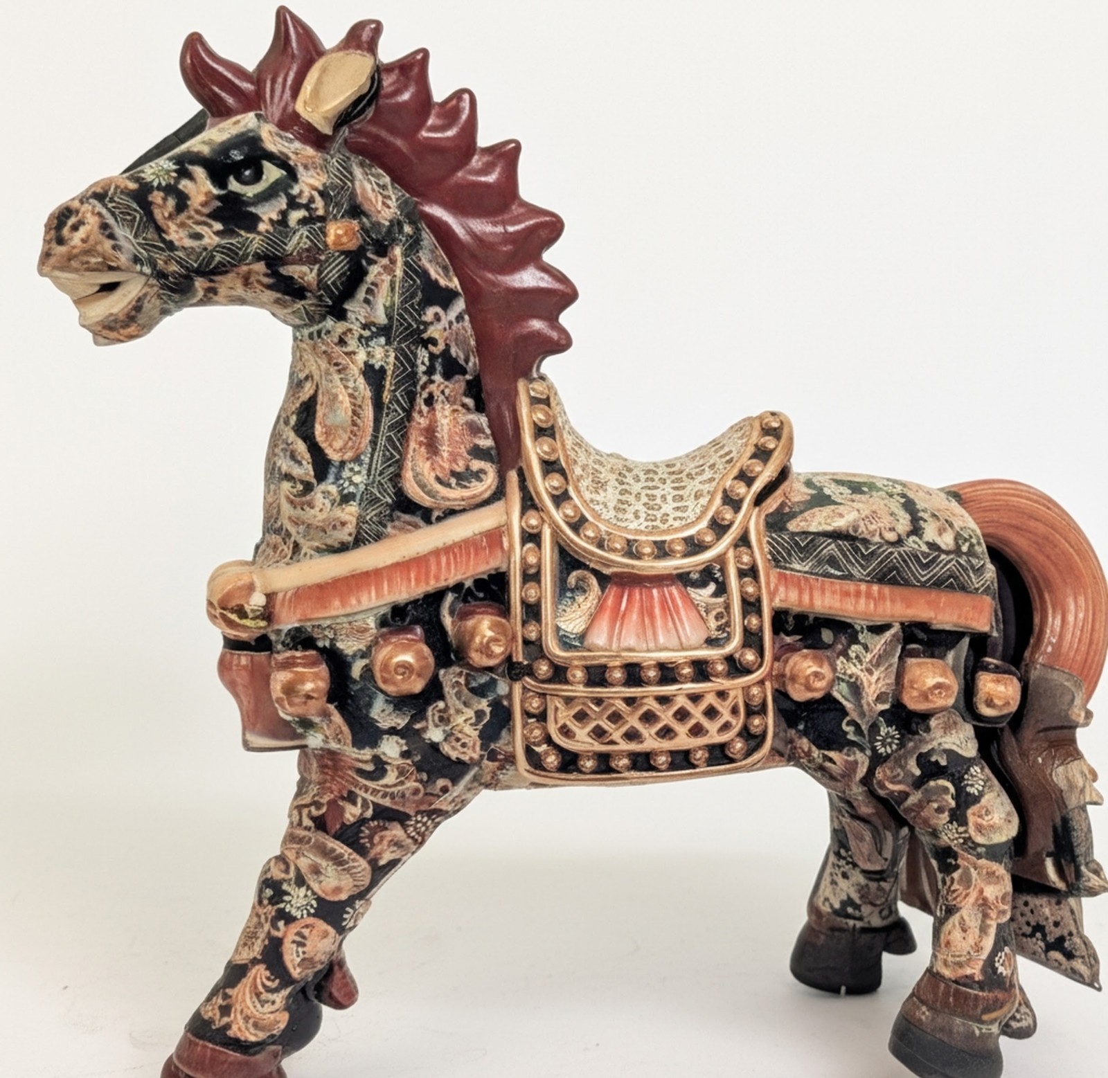 Vintage Handmade in China Porcelain Ornate horse
