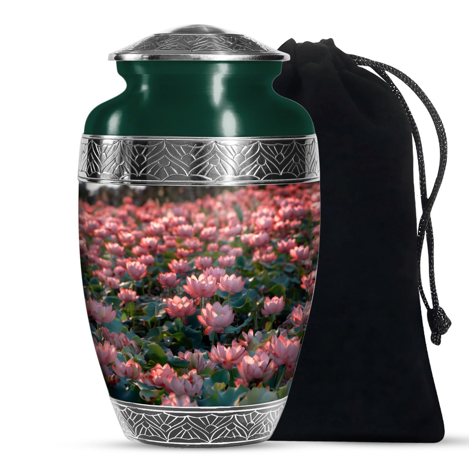 Lotus Dawn Cremation Urns for Human Ashes Adult Father & Mother (10 Inch)