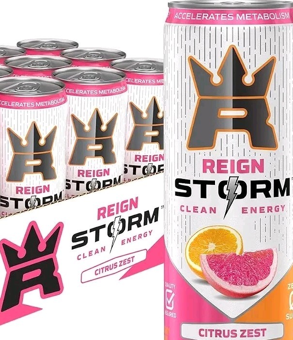 REIGN Storm Citrus Zest Fitness Wellness Energy Drink 12 Fl Oz 6 Pack