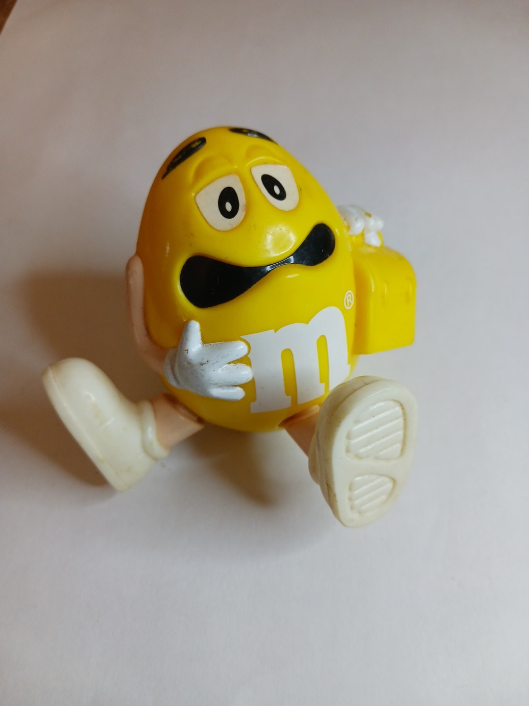 1996/97 M&M\'s Candy Dispenser Burger King Toy Yellow M&M Figure
